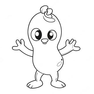 Peely Character Coloring Page | Peely coloring page