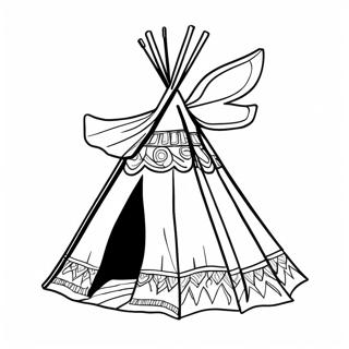 Teepee Coloring Page | Teepee coloring page