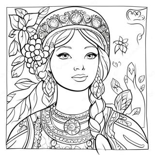 Russian Coloring Page | Russian coloring page