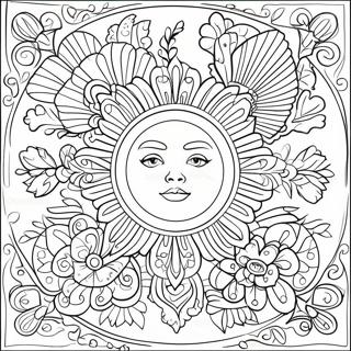 Traditional Russian Folk Art Coloring Page | Russian coloring page