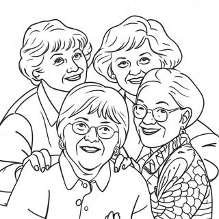 Golden Girls Group Coloring Page | Golden Girls coloring page