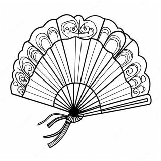 Fan Coloring Page | Fan coloring page
