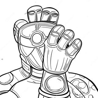 Thanos with Infinity Gauntlet Coloring Page | Avengers Infinity War coloring page