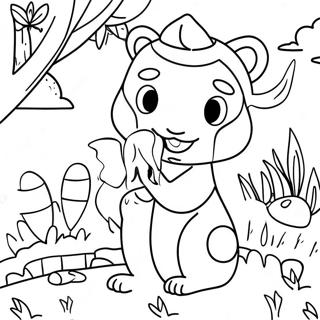 Garten von Ban Ban 4 Charaktere Ausmalbild | Garten von Ban Ban 4 Ausmalbild