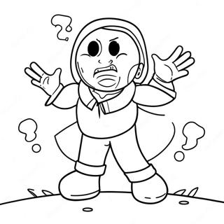 Unspeakable Character in Action Coloring Page | Unspeakable coloring page