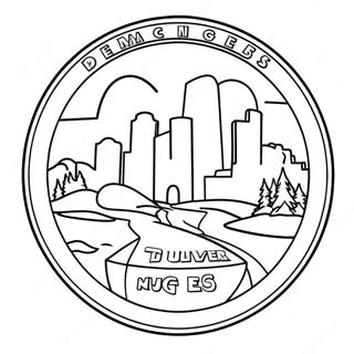 Denver Nuggets Logo Coloring Page | Denver Nuggets coloring page