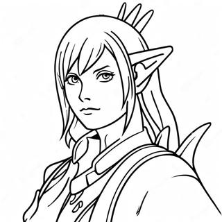 Final Fantasy Character Coloring Page | Final Fantasy coloring page