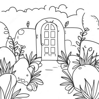 Fragrant Herb Garden Coloring Page | Herb coloring page