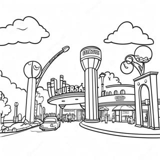 Universal Studios Coloring Page | Universal Studios coloring page