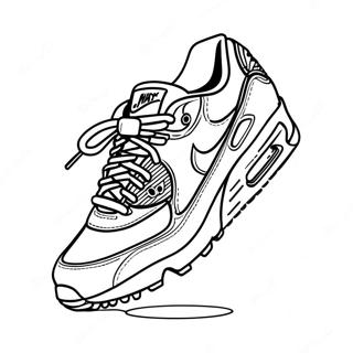 Colorful Air Max Shoes Coloring Page | Air Max coloring page
