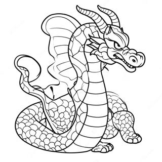 Majestic Shenron Coloring Page | Shenron coloring page
