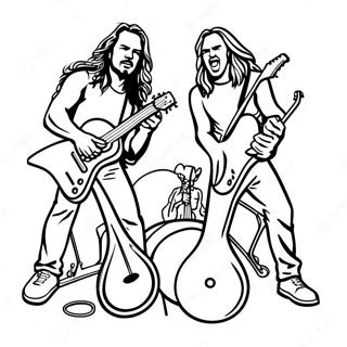 Metallica Band Members Coloring Page | Metallica coloring page