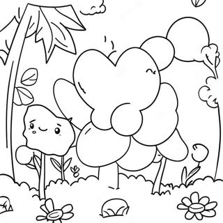 Colorful Gum Drop Garden Coloring Page | Gum Drop coloring page
