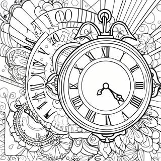 Clock Coloring Page | Clock coloring page