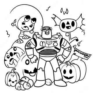 Toy Story Halloween Färgläggningssida | Toy Story Halloween målarbild