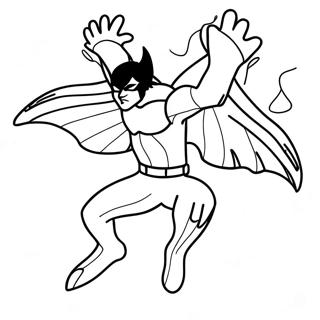 Nightwing Vleugels Van Vuur Kleurplaten