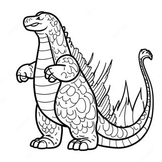 Among Us Godzilla Coloring Page | Among Us Godzilla coloring page