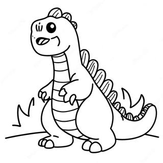 Cute Among Us Godzilla Coloring Page | Among Us Godzilla coloring page