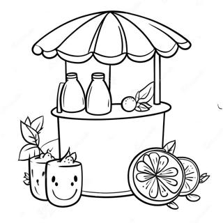 Lemonade Stand Coloring Page | Lemonade coloring page