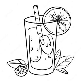 Refreshing Lemonade Glass Coloring Page | Lemonade coloring page