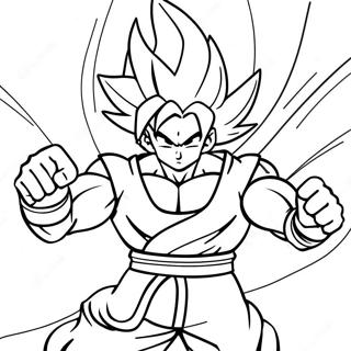 Goku Super Saiyan 4 i Aktion Målarbild | Goku Super Saiyan 4 målarbild