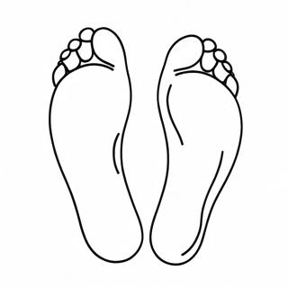Footprint Coloring Page | Foot coloring page
