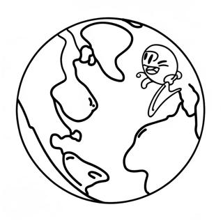 Page à colorier Terre à Luna | Page de coloriage Terre à Luna