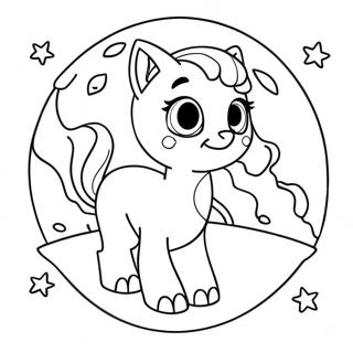Page à colorier aventures de Luna et de la Terre | Page de coloriage Terre à Luna