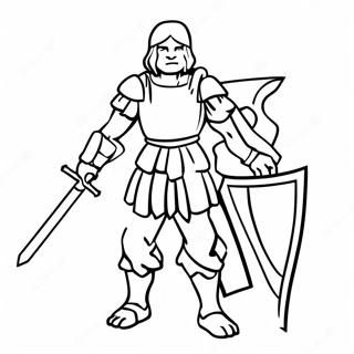 Leonardo with His Sword Coloring Page | TMNT 2012 coloring page