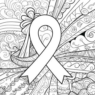 Type 1 Diabetes Awareness Ribbon Coloring Page | Type 1 Diabetes coloring page