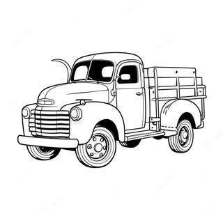 Truk Klasik & Truk Tua Halaman Mewarnai