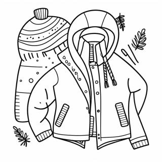 Winter Clothes Coloring Page | Winter Clothes coloring page