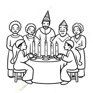 Kwanzaa Celebration Coloring Page | Kwanzaa coloring page