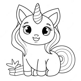Unicorn Kitty Coloring Page | Unicorn Kitty coloring page