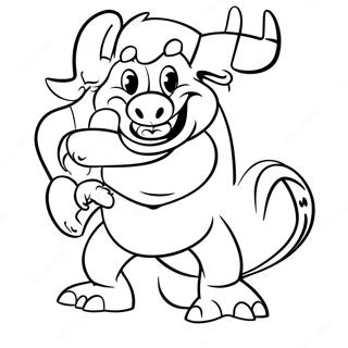 Cheerful Houston Texans Mascot Coloring Page | Houston Texans coloring page