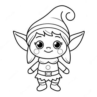 Cute Elf Coloring Page | Cute Elf coloring page