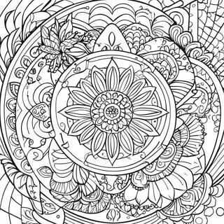 Mindfulness Mandala Coloring Page | Psychology coloring page