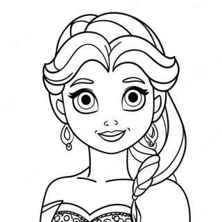 Elsa Halloween Coloring Page | Elsa Halloween coloring page