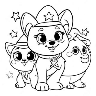 Sheriff Callie with Her Friends Coloring Page | Sheriff Callie coloring page