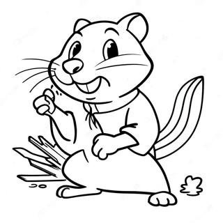 Splinter in Action Coloring Page | Splinter coloring page
