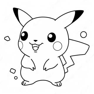 Cute Chibi Pikachu Coloring Page | Chibi Pokemon coloring page