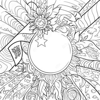 Dominican Republic Flag Coloring Page | Dominican Republic coloring page