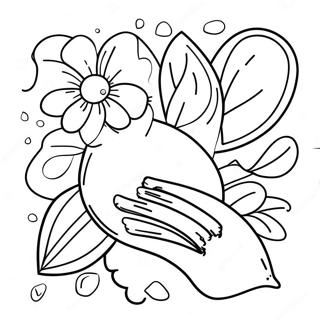 Colorful Smell Exploration Coloring Page | Five Senses for Preschool coloring page