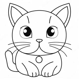 Apologetic Cat Coloring Page | I'm Sorry coloring page