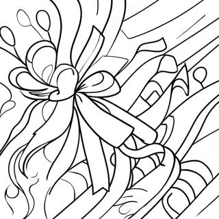 Colorful Satin Ribbons Coloring Page | Satin and Chenille coloring page