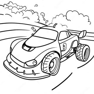 RC Car Racing on Track Coloring Page | RC Car coloring page