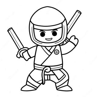 Nya Ninjago in Action Coloring Page | Nya Ninjago coloring page