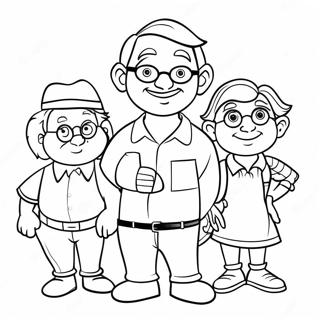 Whimsical Adventures in Odyssey Characters Coloring Page | Adventures in Odyssey coloring page