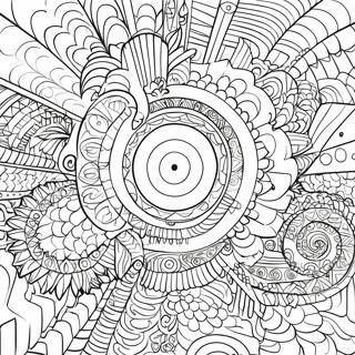 Optical Illusion Coloring Page | Optical Illusion coloring page