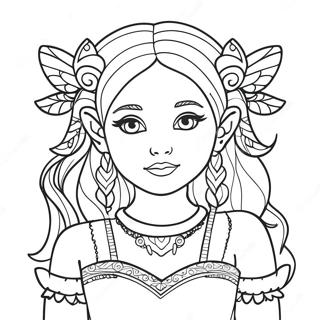 Fantasy Girl Coloring Page | Fantasy Girl coloring page